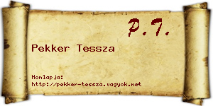 Pekker Tessza névjegykártya